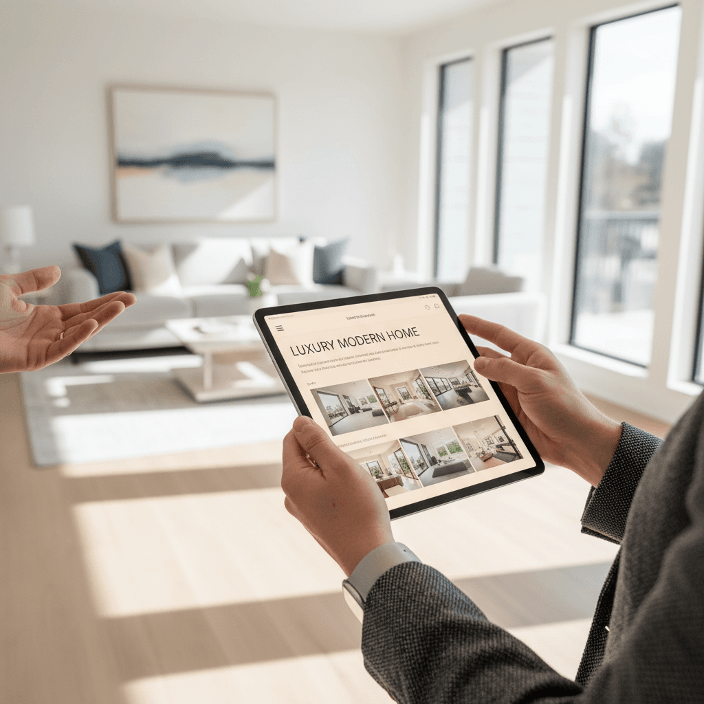 Real estate professional conducting Broker Price Opinion assessment